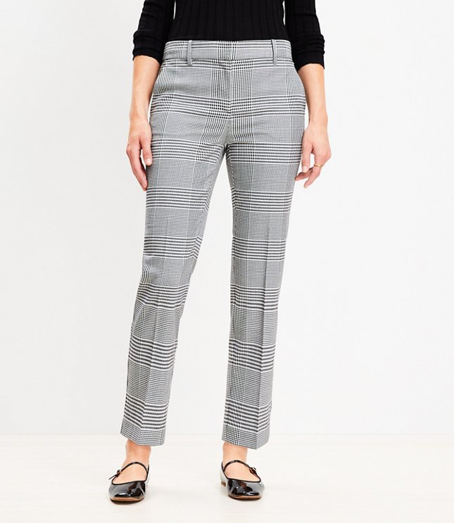 Curvy Riviera Slim Pants in Houndstooth