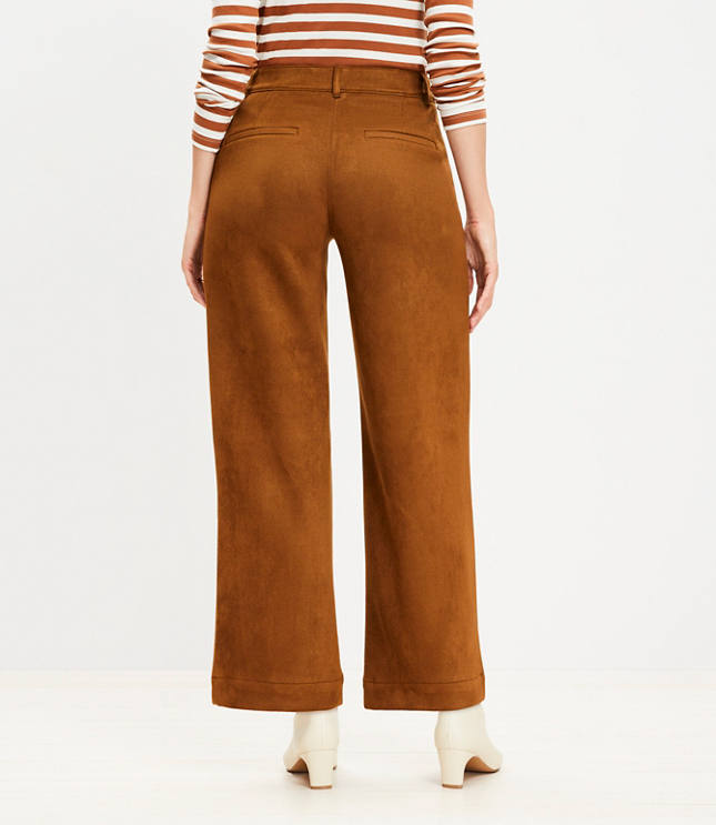 Curvy Palmer Wide Leg Crop Pants in Twill