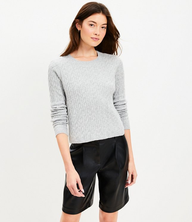 Petite Luxe Knit V-Neck Tunic Sweater