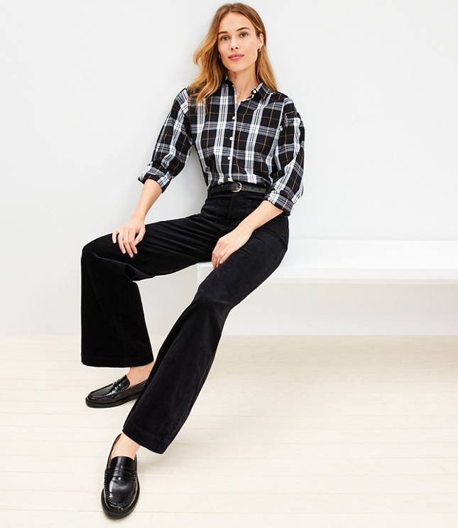 Tall Palmer Wide Leg Pants in Brushed Corduroy carousel Product Image 1