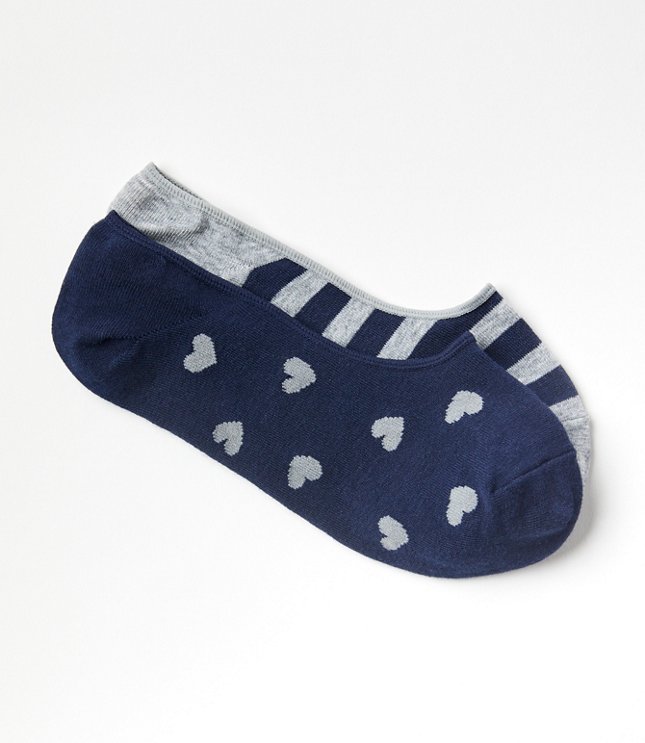 Heart & Stripe No Show Sock Set