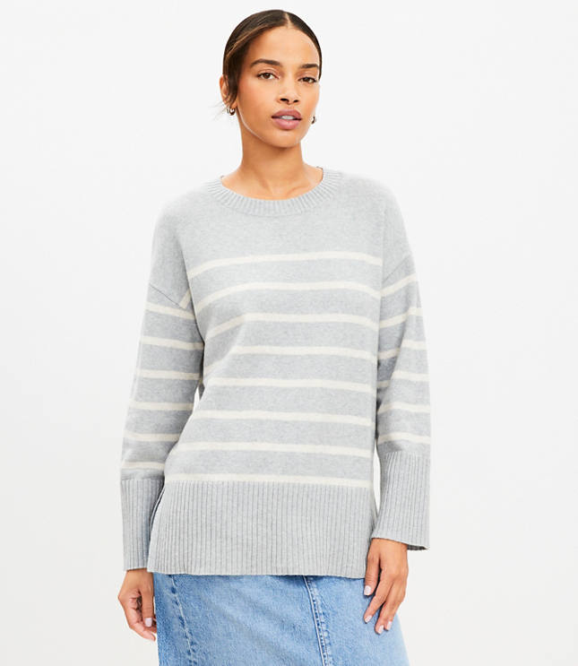 Lou & Grey Fair Isle Half Zip Tunic Sweater