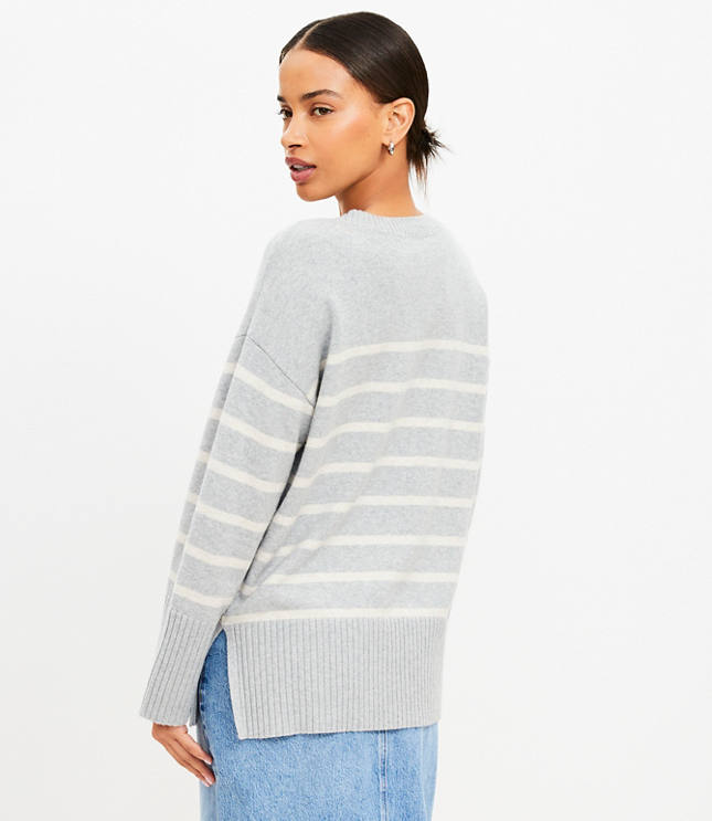 Petite Striped Modern Tunic Sweater image number 2