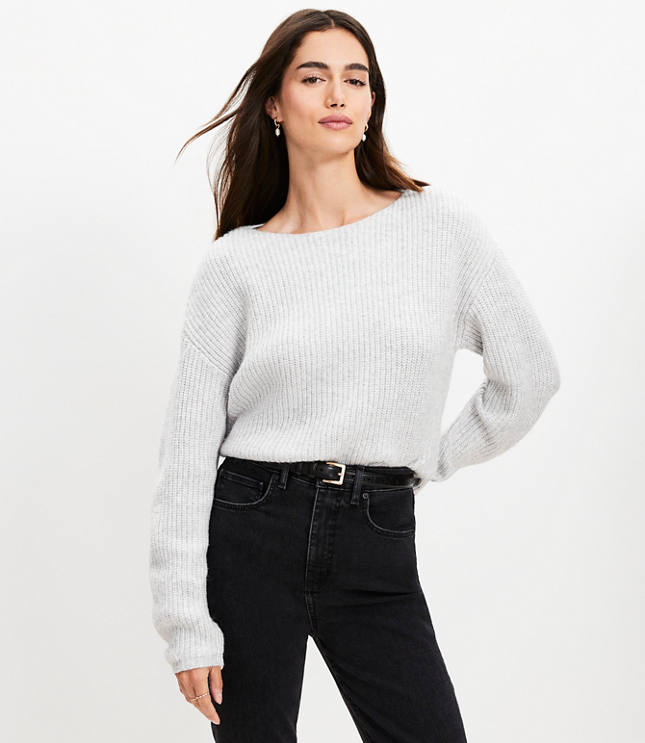 Ribbed Boatneck Sweater