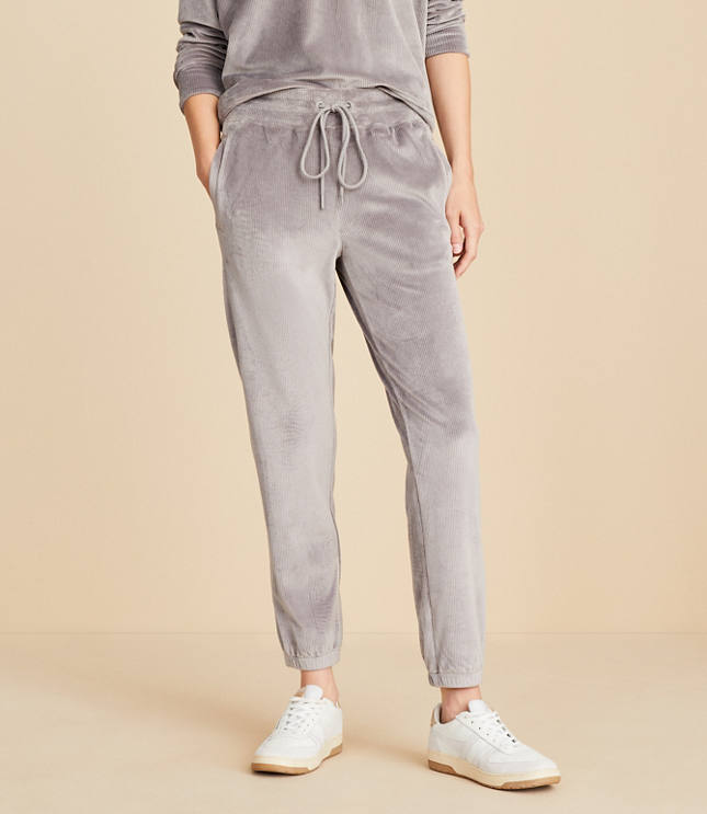 Lou & Grey Ribbed Velour Joggers