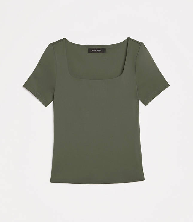 LOFT Versa 360 Knit Square Neck Tee