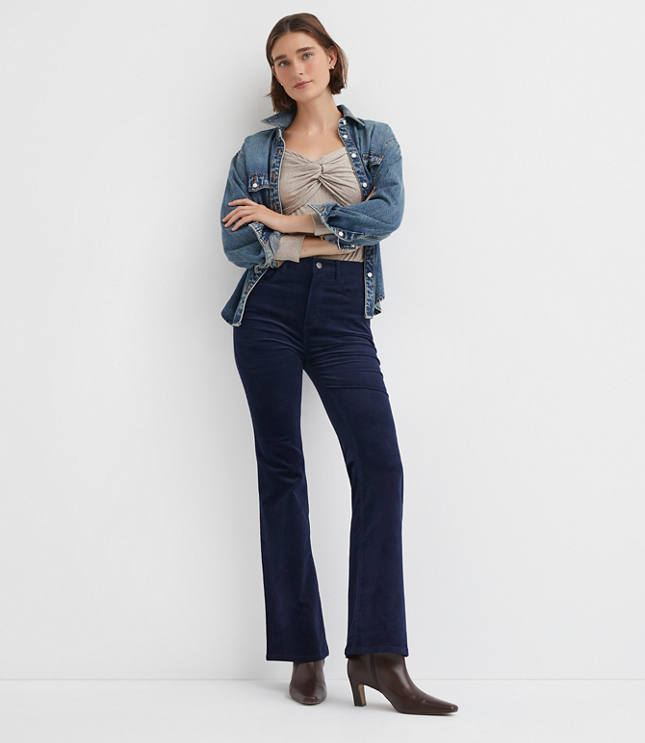 Slim Flare Pants in Corduroy