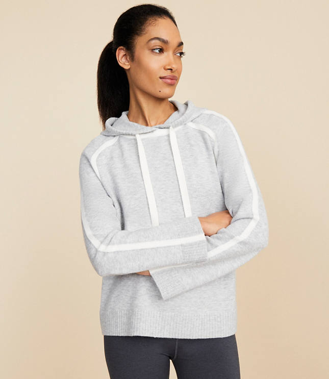 Lou & Grey Heathered Tipped Hoodie Sweater