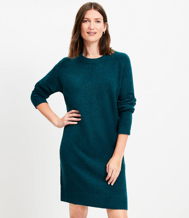 Saddle Sleeve Mini Sweater Dress