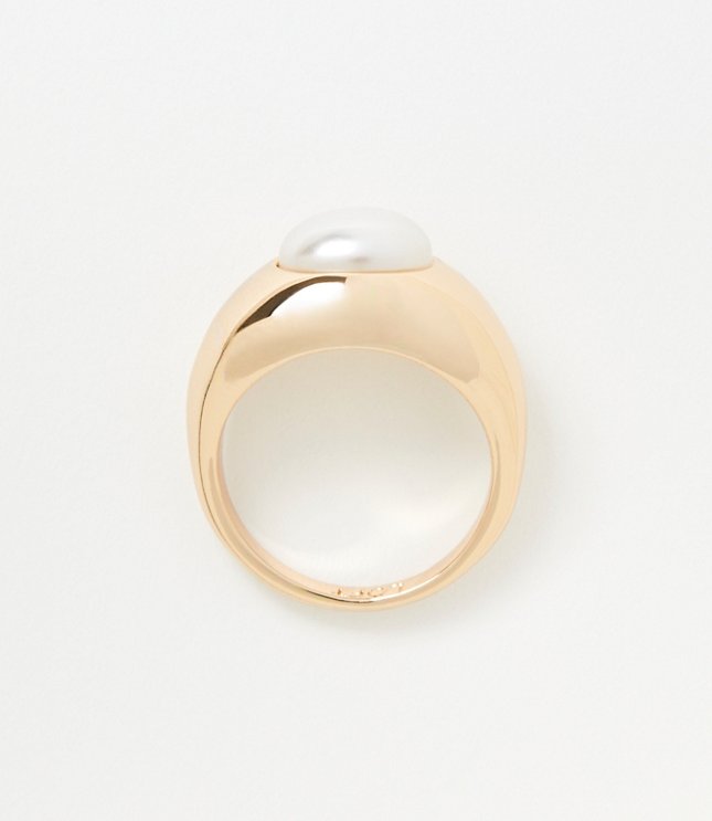 Pearlized Cast Dome Ring