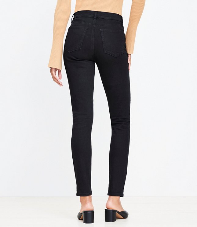 High Rise Skinny Jeans in Black