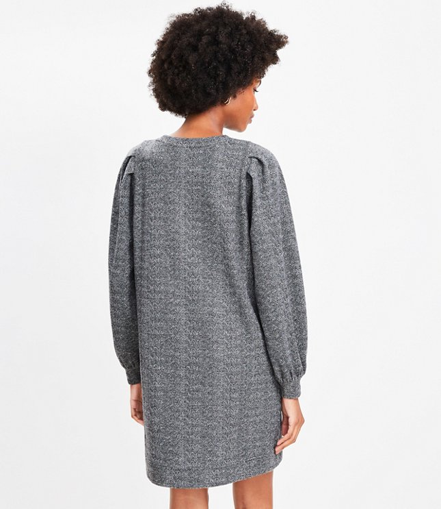 Houndstooth Knit Pocket Dress