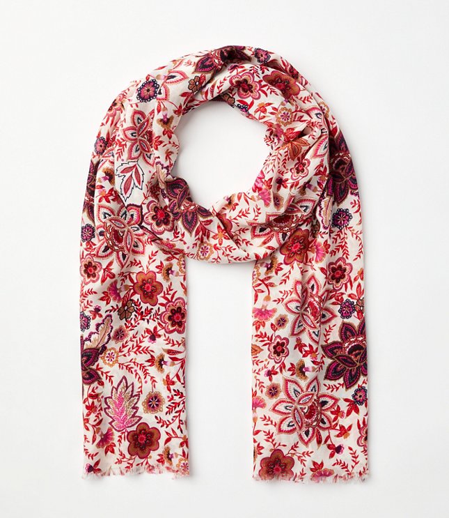 Ribbon Floral Scarf