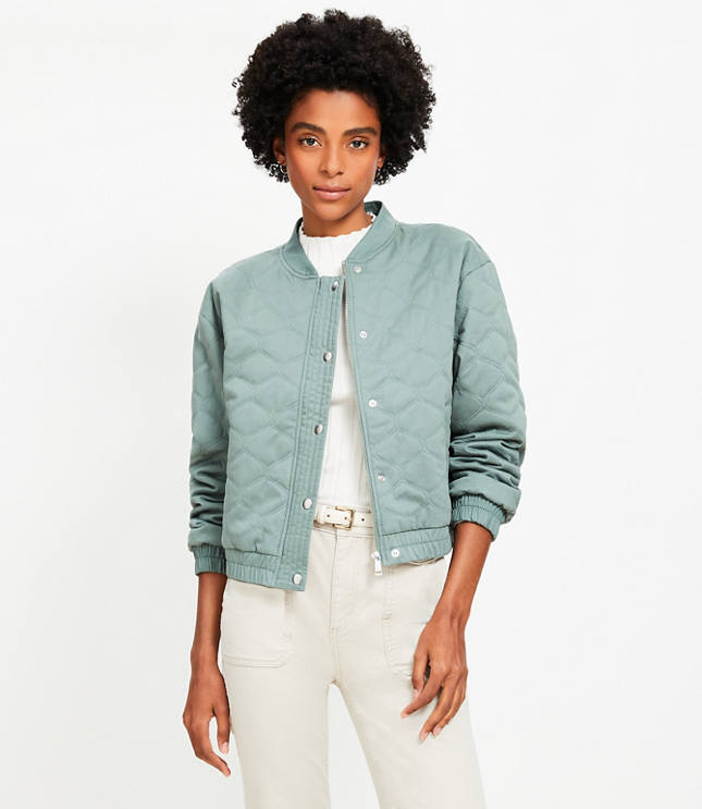 Quilted Bomber Jacket