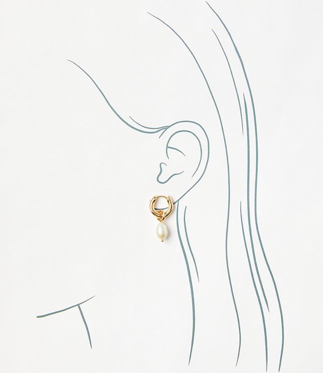 Pearlized Spiral Drop Earrings