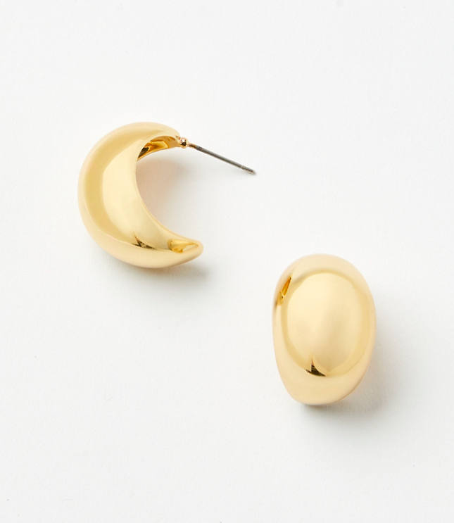 Scalloped Resin Hoop Earrings