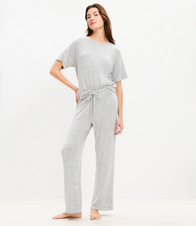 Marled Wide Leg Pajama Set