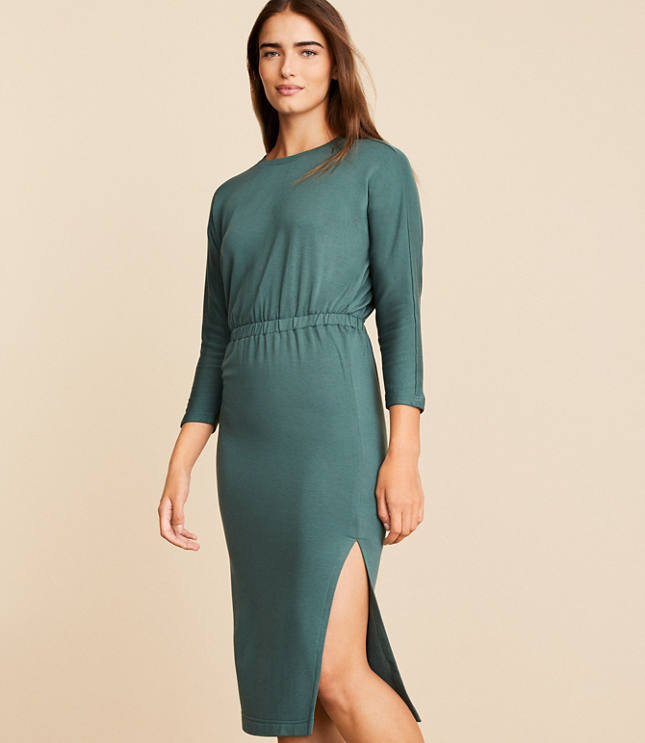 Lou & Grey Signaturesoft 3/4 Sleeve Column Dress