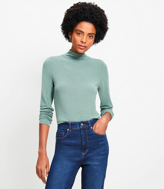 Long Sleeve Mock Neck Top