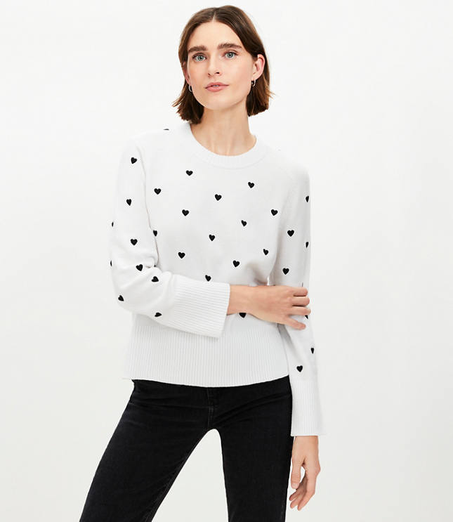 Mini Heart Embroidered Sweater