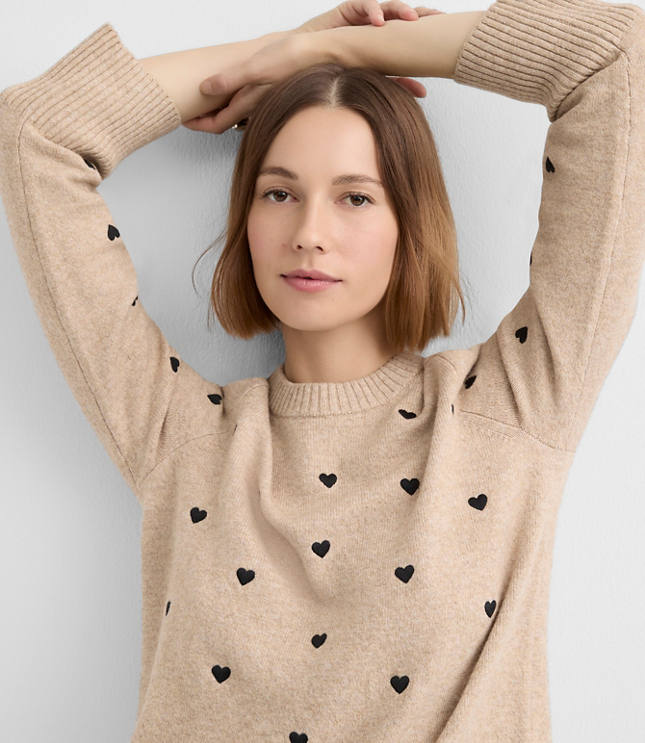 Mini Heart Embroidered Sweater