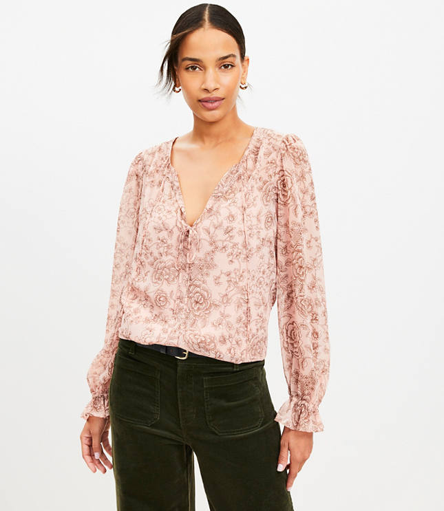 Paisley Bell Sleeve Blouse