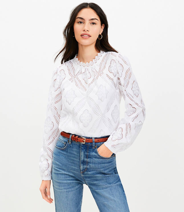 Mosaic Lace Blouse