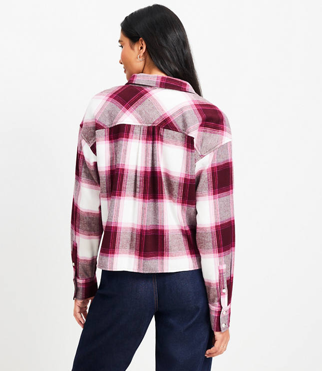 Petite Plaid Modern Pocket Shirt