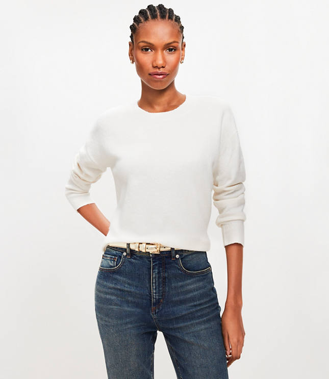 Petite white sweater best sale