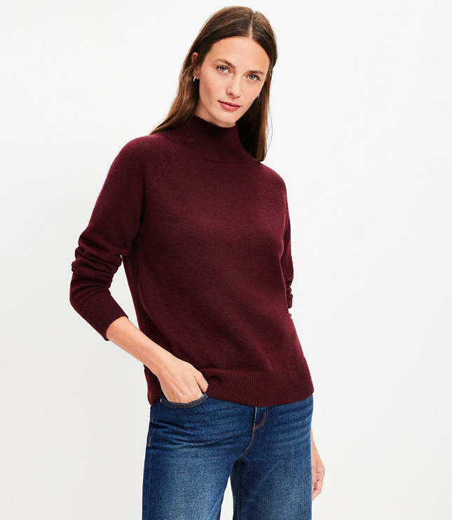 Mock Neck Tunic Sweater