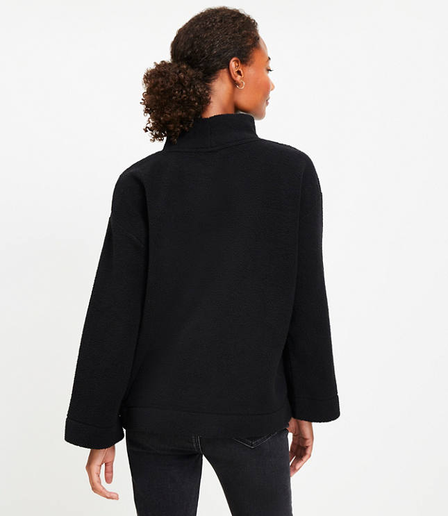 Sherpa Mock Neck Tunic Top