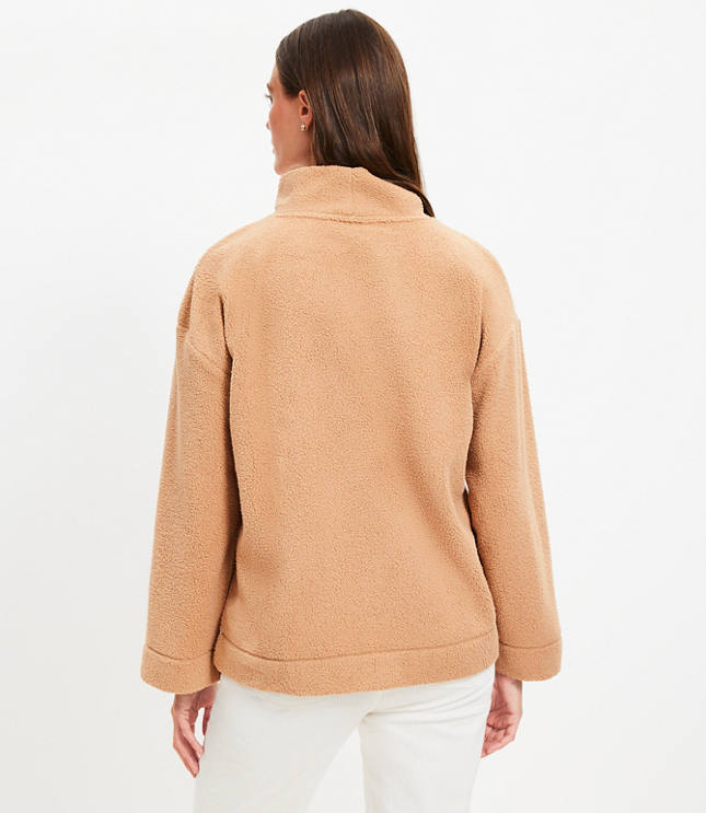 Sherpa Mock Neck Tunic Top carousel Product Image 3