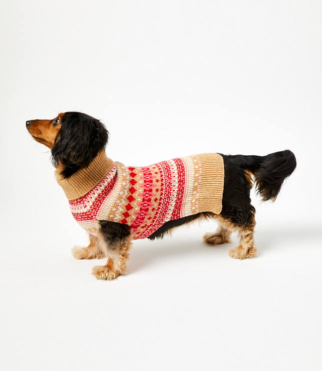 Geo Fair Isle Dog Sweater