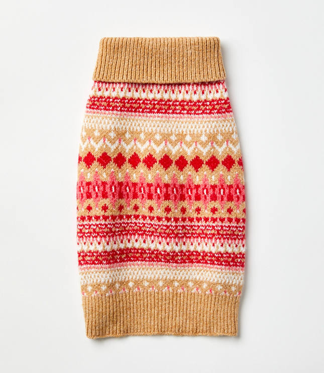 Geo Fair Isle Dog Sweater