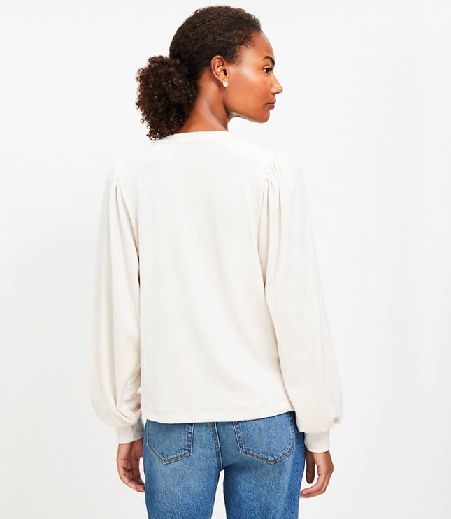 Petite Velour Sweatshirt