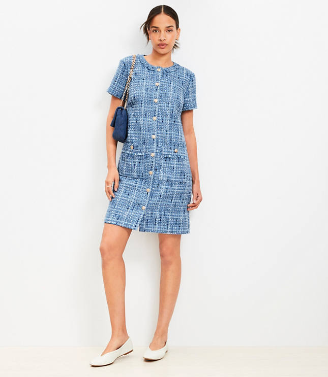 SHORT TWEEDY セットアップ　ブルー moussy MOUSSY SHORT TWEEDY セットアップ 2点 ブルー セットアップ