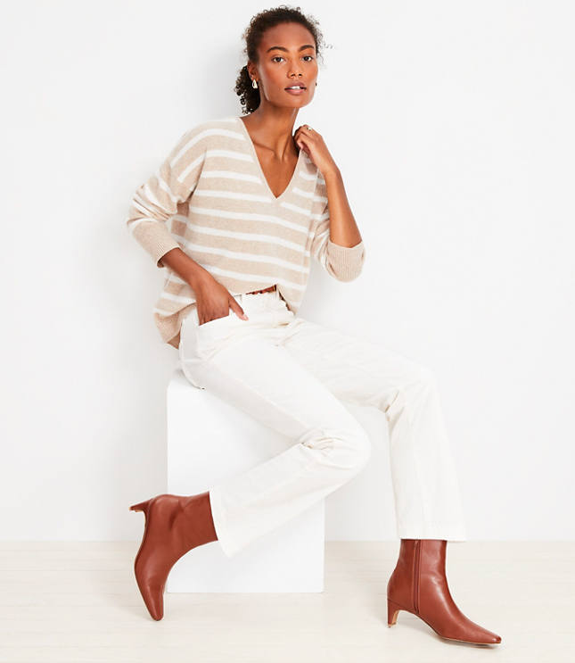 Stripe Relaxed Cashmere Sweater