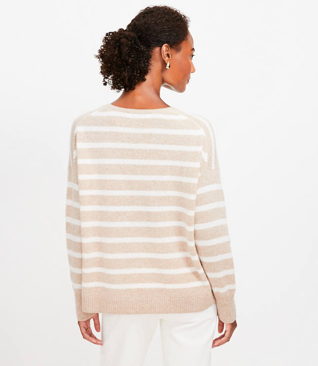 Stripe Relaxed Cashmere Sweater