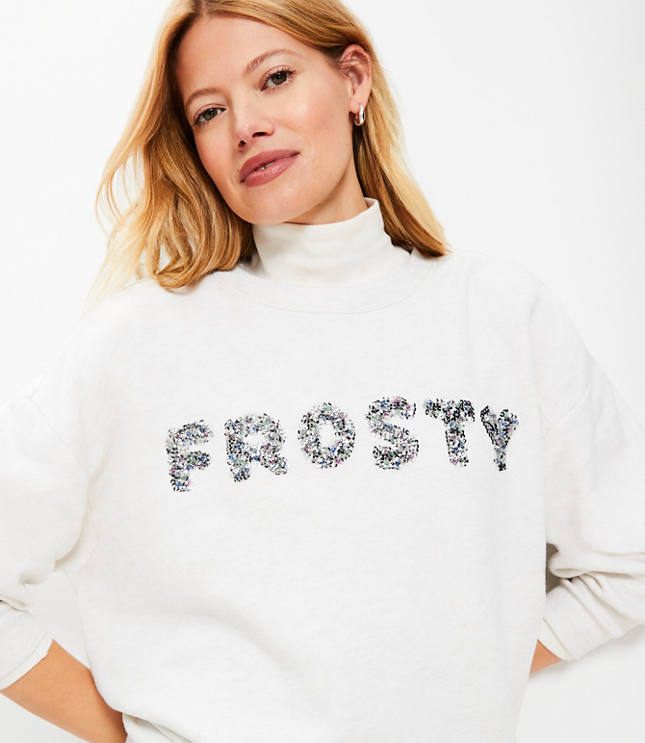 Petite Frosty Sequin Sweatshirt