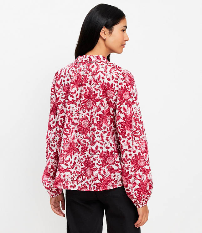 Night Bloom V-Neck Blouse