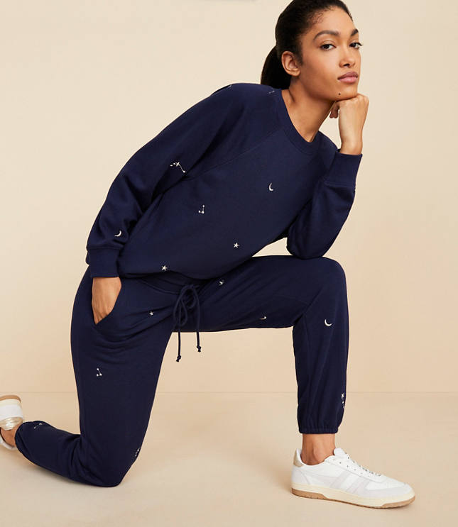 Lou & Grey Starry Night Cozy Cotton Terry Joggers