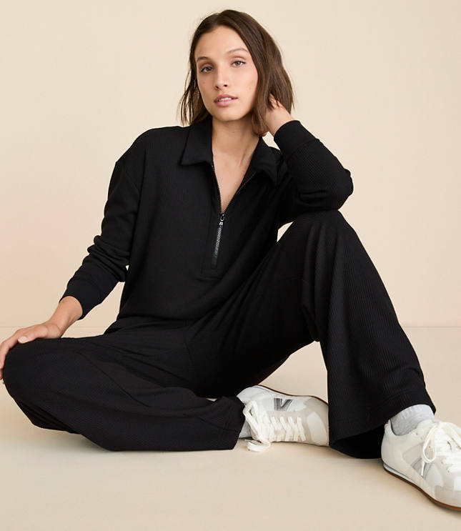 Lou & Grey Upstate Waffle Half Zip Top