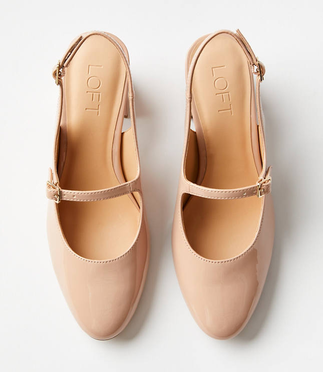 Patent Mary Jane Slingback Heels