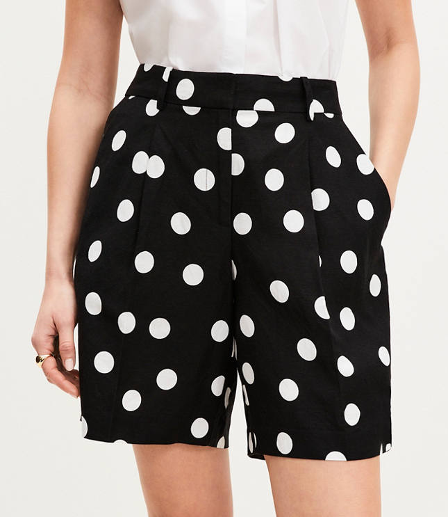 Peyton Shorts Dotted Linen Blend