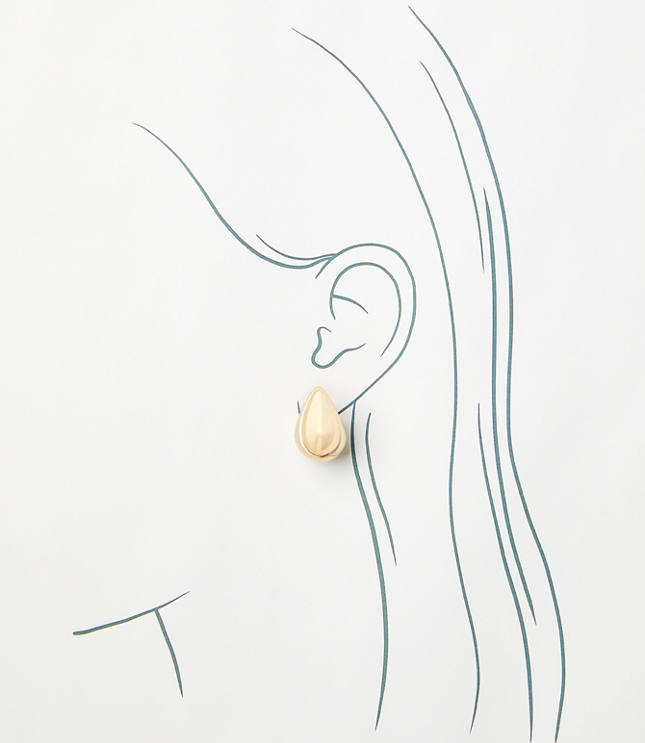 Modern Teardrop Stud Earrings