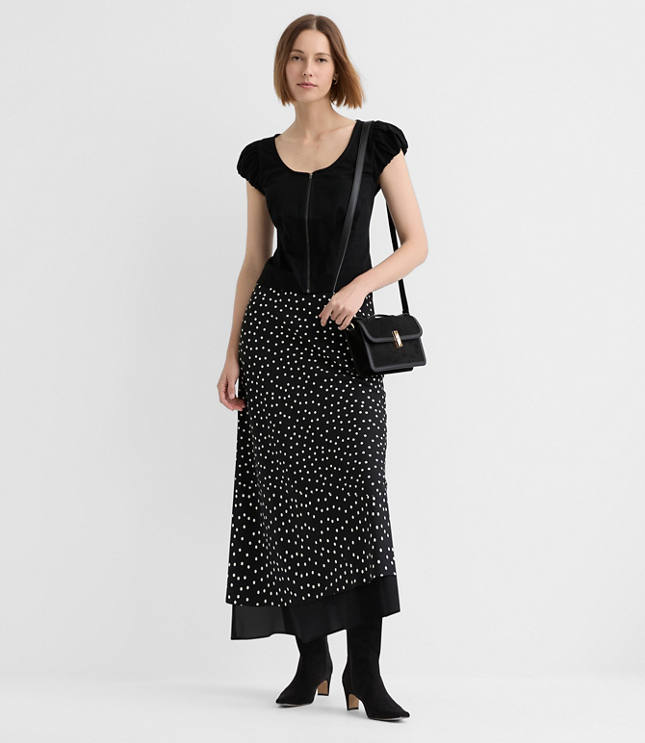 Zip Bubble Sleeve Top