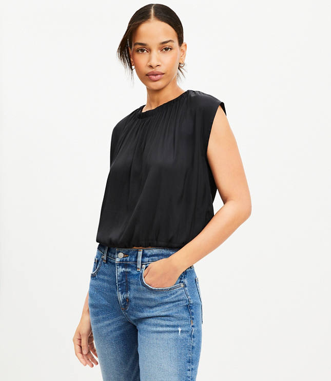 Tie Back Bubble Hem Top