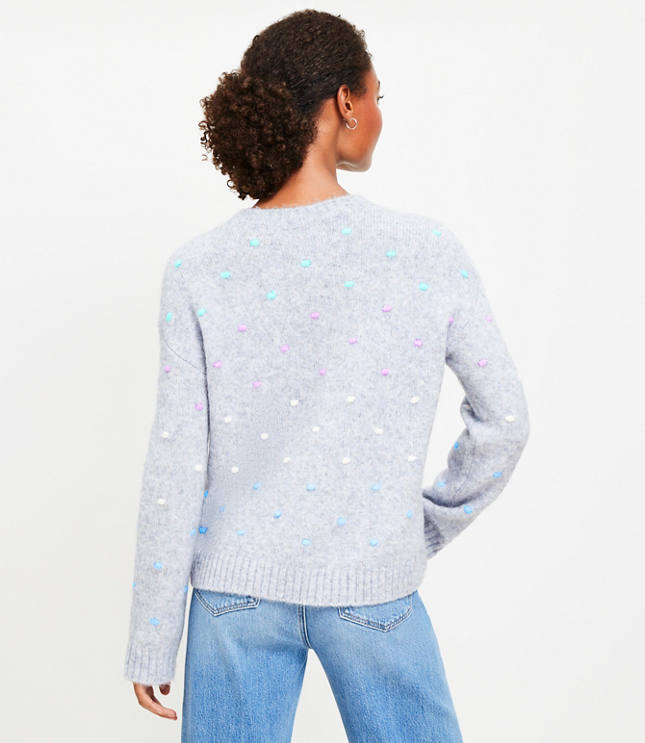 Petite Multicolored Bobble Sweater