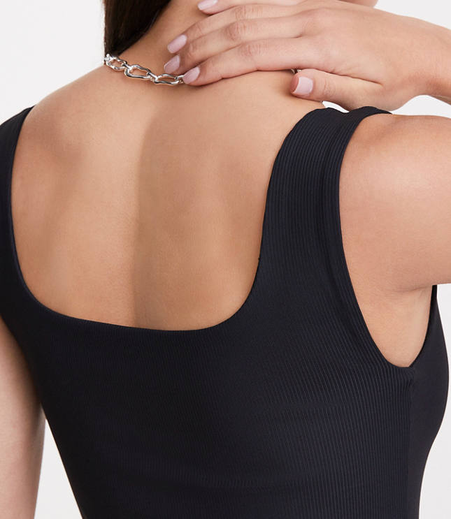 LOFT Versa Ribbed Square Neck Bodysuit