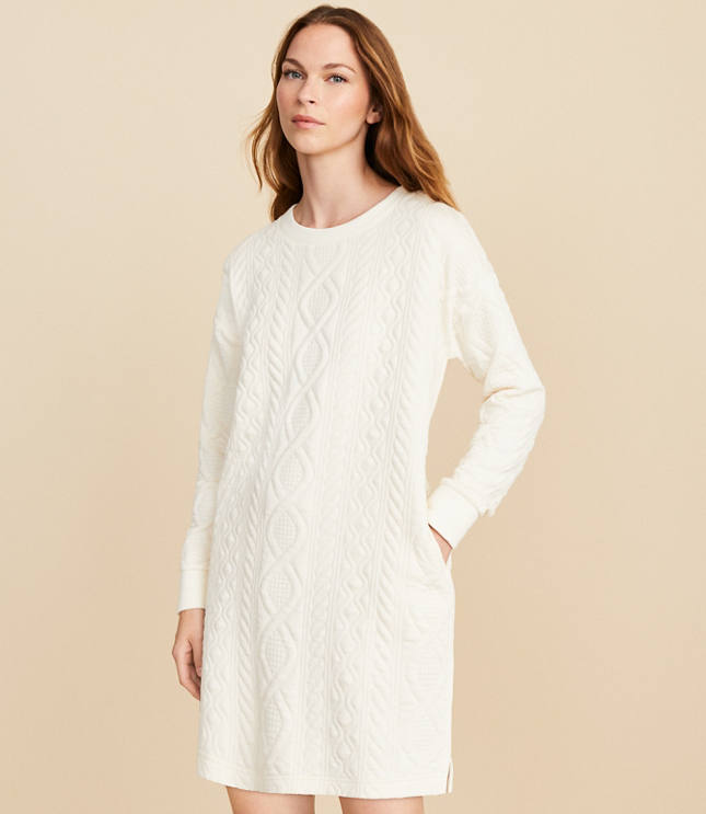 Lou & Grey Cable Quilted Mini Pocket Dress